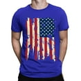 thumbnail image 1 of Baqcunre Tshirts Shirts For Men Men'S Retro Casual Short Sleeve Men'S T Shirt Round Neck American Independence Day Print Polo Shirts For Men Tops For Men Blue 4XL, 1 of 5