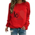 thumbnail image 1 of Baqcunre Valentine'S Day Shirts For Women 2024 Sweatshirt Cute Heart Shaped Printed Pullover Crewneck Shirt(Red XS-6XL),Long Sleeve Shirts For Women Graphic Tees Womens Fashion Womens Tops, 1 of 4