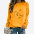 thumbnail image 1 of Baqcunre Valentine'S Day Shirts For Women 2024 Sweatshirt Cute Heart Shaped Printed Pullover Crewneck Shirt(Yellow S-4XL),Long Sleeve Shirts For Women Graphic Tees Womens Fashion Womens Tops, 1 of 4