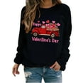 thumbnail image 1 of Baqcunre Valentine'S Day Shirts For Women 2024 Sweatshirt Cute Heart Shaped Printed Pullover Crewneck Shirt(Black S-4XL),Long Sleeve Shirts For Women Graphic Tees Womens Fashion Womens Tops, 1 of 3