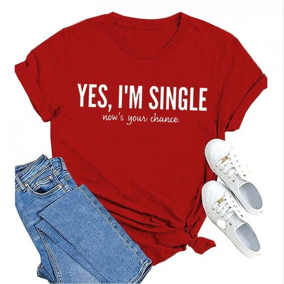 Baqcunre Valentine'S Day Shirts For Women Funny Print Casual T Shirt Printed Crew Neck Shirt Women's Pullover T Shirt(Red S-3XL),Womens Tops Graphic Tees For Women Shirts For Women Womens Tops