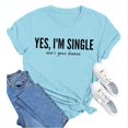 thumbnail image 1 of Baqcunre Valentine'S Day Shirts For Women Funny Print T Shirt Printed Crew Neck Shirt Women's Pullover T Shirt(Light blue S-3XL),Womens Tops Graphic Tees For Women Shirts For Women Womens Tops, 1 of 8