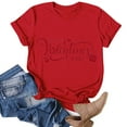 thumbnail image 1 of Baqcunre Valentine'S Day Shirts For Women Sweatshirt Womens Cute Trendy Shirt Casual Short Sleeve Pullover Tops(Red S-3XL),Womens Tops Graphic Tees For Women Shirts For Women Womens Tops, 1 of 4