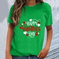 thumbnail image 1 of Baqcunre Valentine's Day Shirts for Women Classic Version of Cotton Short Sleeve Crewneck Loose Printed T Shirt (Green S-2XL), Womens Tops Graphic Tees for Women Shirts for Women, Womens Clothes, 1 of 5