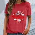 thumbnail image 1 of Baqcunre Valentine's Day Shirts for Women Classic Version of Cotton Short Sleeve Crewneck Loose Printed T Shirt (Red S-2XL), Womens Tops Graphic Tees for Women Shirts for Women, Womens Clothes, 1 of 5