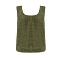thumbnail image 1 of Baqcunre Vest For Women Women'S Large Size Loose Casual Solid Color Sleeveless Top T Camisole Fall Outfits For Women Winter Coats For Women Army Green L, 1 of 3
