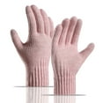 thumbnail image 1 of Baqcunre Warm Gloves, Winter Women Keep Warm Touching Screen Knit Gloves Elastic Cuff Soft Full Finger Gloves Mitten, Knitted Gloves, Heating Gloves, 1 of 7