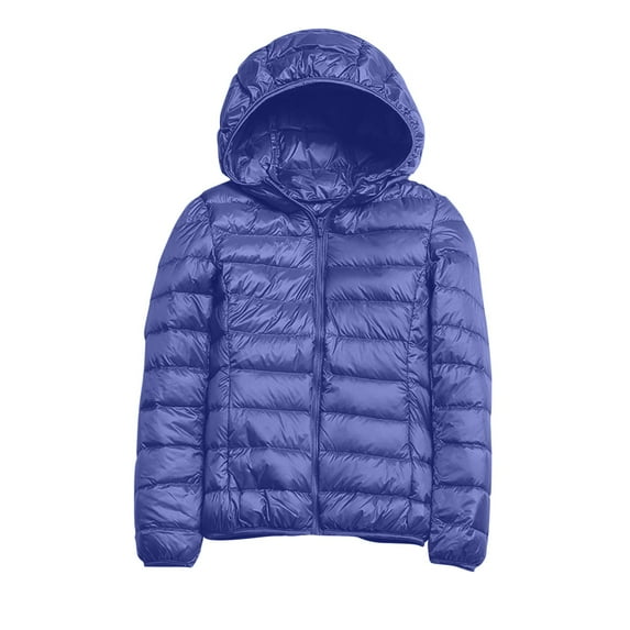 Baqcunre Warm Hooded Windproof Coat With Recycled Insulation Short Hooded White Duck Down Coat Outerwear Womens Coats Fleece Jacket Women Winter Jackets For Women Coats For Women,Color Navy,XL