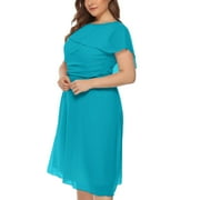 Baqcunre Wedding Guest Dress Women Formal Wedding Bridesmaid High Waist Party Ball Prom Gown Cocktail Dress Women'S Formal Dresses Prom Dress Blue Dress L