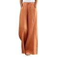 thumbnail image 1 of Baqcunre Wide Leg Pants For Women Women'S Cotton High Waist Loose Relaxed Wide Leg Pants Jogger Pants For Women Pants For Women Orange M, 1 of 3
