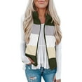 thumbnail image 1 of Baqcunre Winter Coats For Women Women'S Spliced Fashion Casual Sleeveless Pocket Zipper Coat Jackets For Women Womens Fall Fashion 2023 Army Green L, 1 of 8