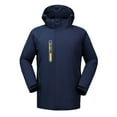 thumbnail image 1 of Baqcunre Winter Jackets For Men Men'S Autumn And Winter Plush Windproof Solid Color Stormsuit Large Hooded Casual Jacket Blazer For Men Tops For Men A XXL, 1 of 6