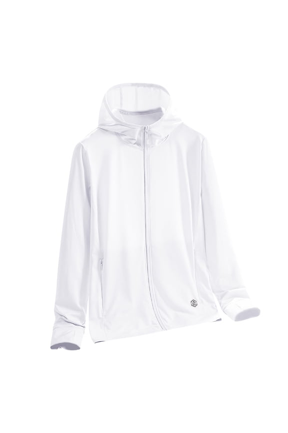 Winter Jackets For Men Sunscreen Summer Ice Silk Thin Breathable Coat New Anti Outdoor Fishing Sun Protective Clothing Blazer For Men Tops For Men White L