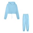 thumbnail image 1 of Baqcunre Woman Christmas Snowman Satin Lined Hoodie Long Sleeve Pullover Sweatshirt,Size S-XXL,Sweat Set for Women,Outfits for Women,Two Piece Sets for Women,Womens Fashion,Womens Clothes,Blue, 1 of 8