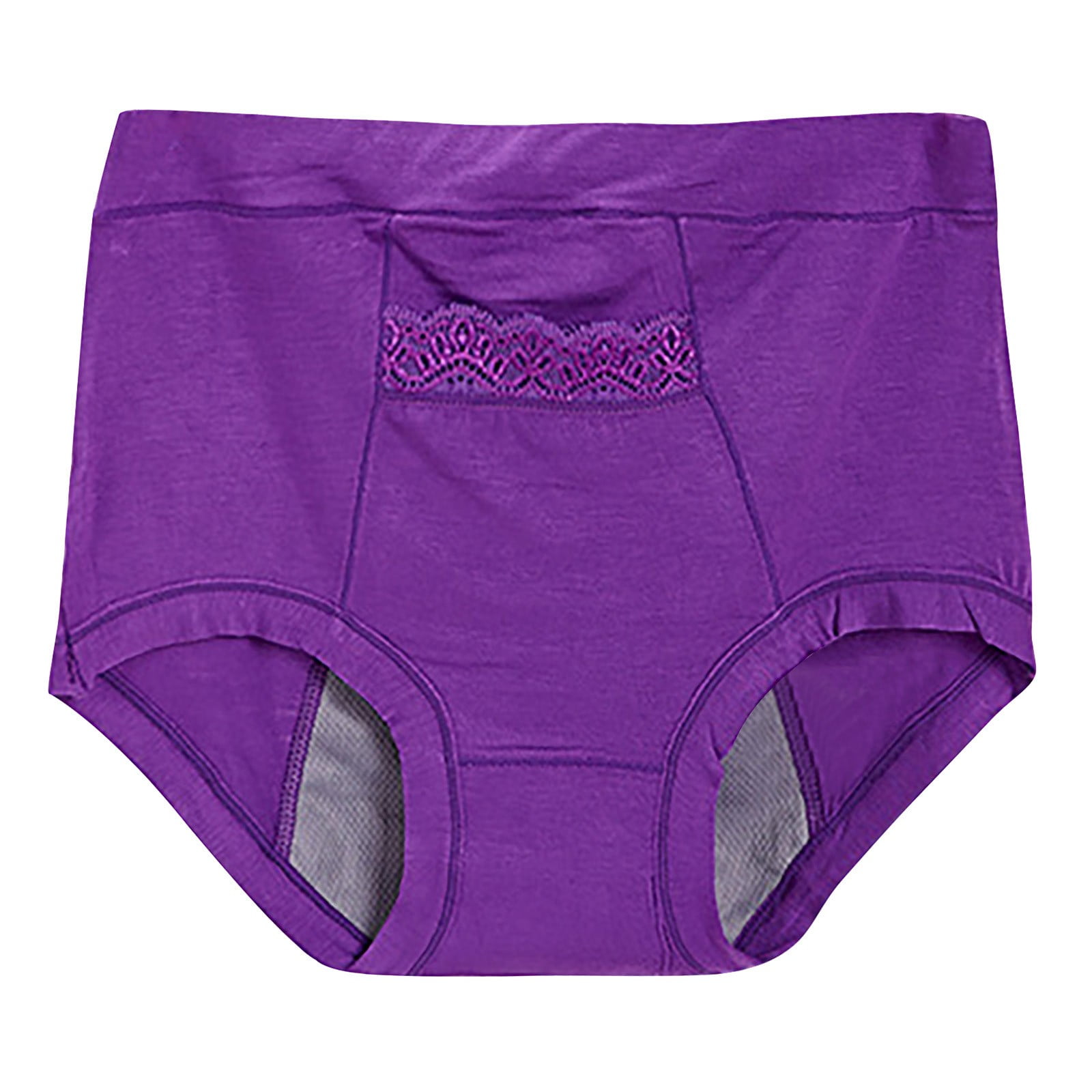 Baqcunre Women Plus Size Menstrual Period Bamboo Fiber Pocket Warm High  Waist Anti-Side Leakage Underwear Womens Clothes Period Underwear Panties  for Women Womens Underwear,Purple,Xl 