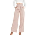 thumbnail image 1 of Baqcunre Women Solid Color Thin Belt Design Sense Workplace Suit Pants,Color Pink,Size S-XL, 1 of 9