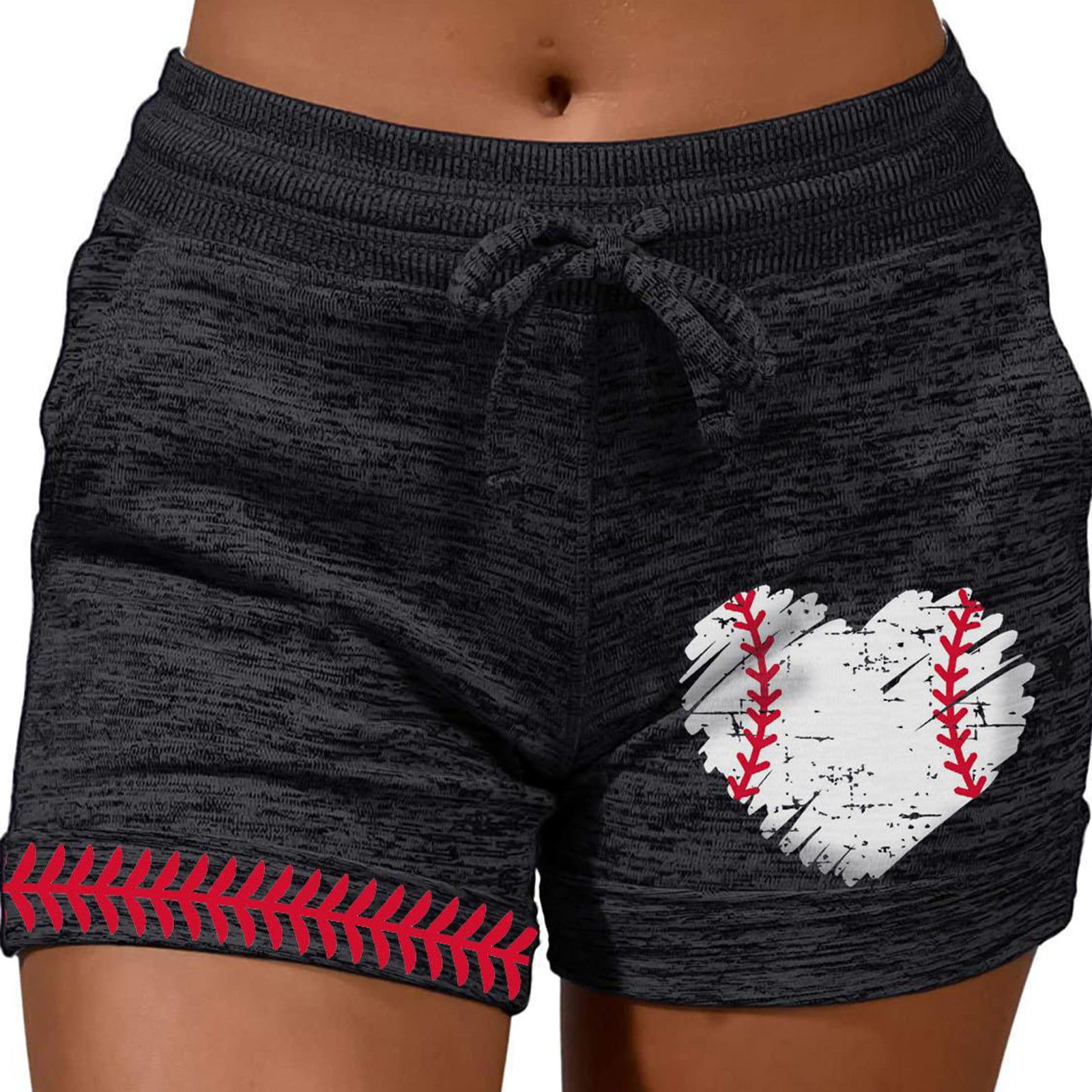 Women's shorts comfortable with drawstring elastic waist