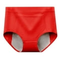 thumbnail image 1 of Baqcunre Women's Mid-High Waist Solid Pocket Anti-Leakage Elastic Close-Fitting Physiological Underwear Womens Clothes Period Underwear Panties for Women Womens Underwear,Red,Xl, 1 of 8