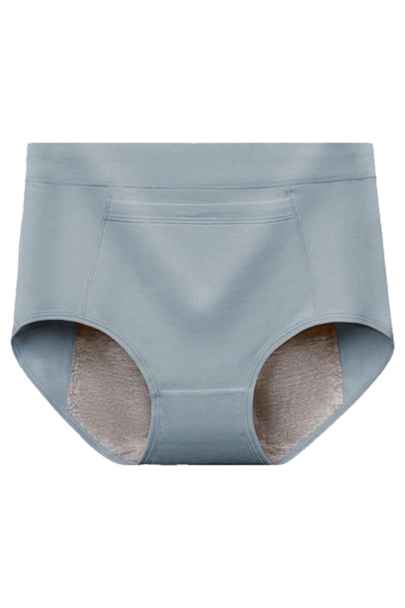 Women's Mid-High Waist Solid Pocket Anti-Leakage Elastic Close-Fitting Physiological Underwear Womens Clothes Period Underwear Panties for Women Womens Underwear,Blue,L