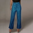 thumbnail image 1 of Baqcunre Women's New Sequin Solid Color High-Waisted Retro Pants Size S-XXL,Womens Fashion Wide Leg Pants Woman Flare Pants for Women Women's Pants Blue, 1 of 6