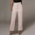 thumbnail image 1 of Baqcunre Women's New Sequin Solid Color High-Waisted Retro Pants Size S-XXL,Womens Fashion Wide Leg Pants Woman Flare Pants for Women Women's Pants Pink, 1 of 8