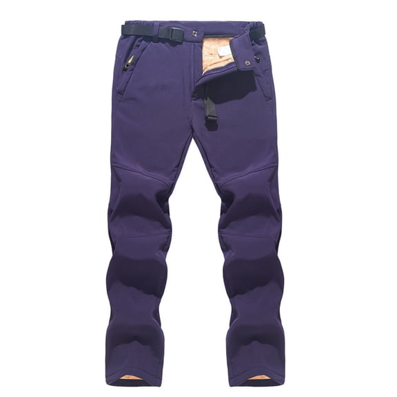 Baqcunre Women's Outdoor Warm Solid Waterproof Ski Pants with Pocket Snow Pants Womens Ski Pants Women Wide Leg Pants Woman Pants for Women ,Purple,Size S-Xxl