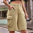 thumbnail image 1 of Baqcunre Women's Shorts Casual Shorts Mid Waist Short Fashion Women Streetwear Workwear Denim Short Pants,Size S,Cargo Pants Women,Womens Jeans,Shorts for Women,Women's Pants,Women Clothing,Yellow, 1 of 6