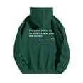 thumbnail image 1 of Baqcunre Women's Solid Color Long-Sleeved Letter-Printed Hoodie Womens Tops Graphic Hoodie Hoodies for Women Womens Sweatshirt,Green,Xxl, 1 of 5