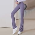 thumbnail image 1 of Baqcunre Women's Solid Elastic High Waist Slim Flares Pants Yoga Sports Running Pants,Size XL,Yoga Pants Women,Yoga Leggings,Workout Leggings for Women,Flare Leggings,,Purple, 1 of 4