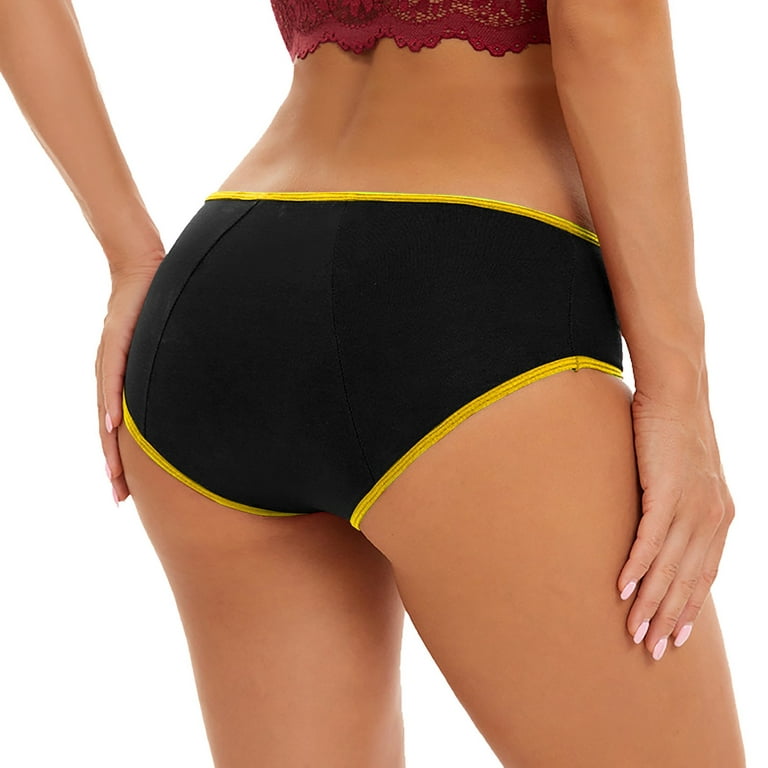 Baqcunre Women's Solid Plus Size Menstrual Leak-Proof Conservative Low-Rise  Panties Womens Clothes Period Underwear Panties for Women Womens