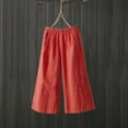 thumbnail image 1 of Baqcunre Women's Solid Summer Crop Drop Casual Pants Cotton Loose Pants,Size XL,Womens Sweatpants,Linen Pants Women,Wide Leg Pants Woman,Women's Pants,Women Clothing,Red, 1 of 3