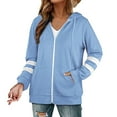 thumbnail image 1 of Baqcunre Women's Sweaters Women's New Seasonal Versatile Solid Color Cardigan Hooded Zipper Sweater Hoodies For Women Fall Outfits Women Trendy Sky Blue S, 1 of 1