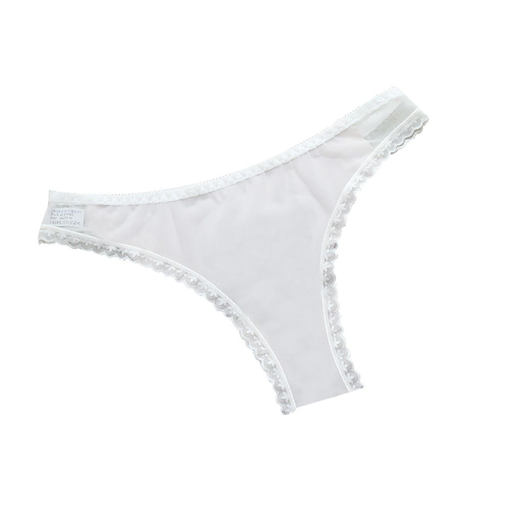 Baqcunre Women's Thong Ultra-Thin Full Transparent Underwear Low