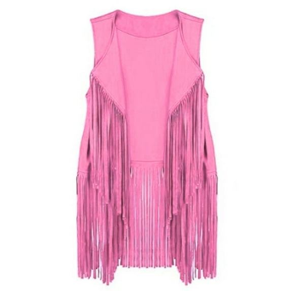 Baqcunre Women's Womens Tops,Tassel Vest for Slim and Sleeveless,Shirts for Women Going Out Tops for Women Tank Tops for Women 2023 Hot Pink Tops Size L