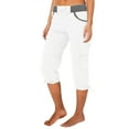 thumbnail image 1 of Baqcunre Womens Cargo Pants Women Multi Pocket Trousers Outdoor Casual Cropped Pants Overalls Thin Loose Cargo Shorts Womens Shorts Women'S Pants White XL, 1 of 6