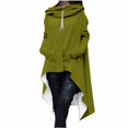 thumbnail image 1 of Baqcunre Womens Hoodies Women's Solid Print Tunic Casual Long Sleeve Tops Pullover Irregular Hem Hoodies Sweatshirt Crewneck Sweatshirts Tops For Women Casual Fall Army Green L, 1 of 3