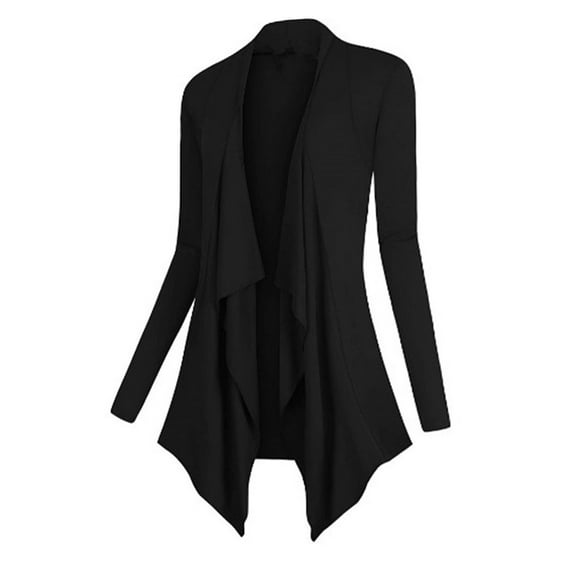 Baqcunre Womens Jacket Women's New Spring And Autumn Multi Color Long Sleeved Women's Cardigan Slim Fit Coat Womens Coats Fall Outfits Black L
