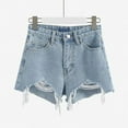 thumbnail image 1 of Baqcunre Womens Jeans,Women High Waist Hip Wrap Stretch Daily Beach Short Sexy Jeans,Women'S Pants,Shorts For Women,Jeans For Women Trendy,Womens Clothes,Light blue,XXL, 1 of 5