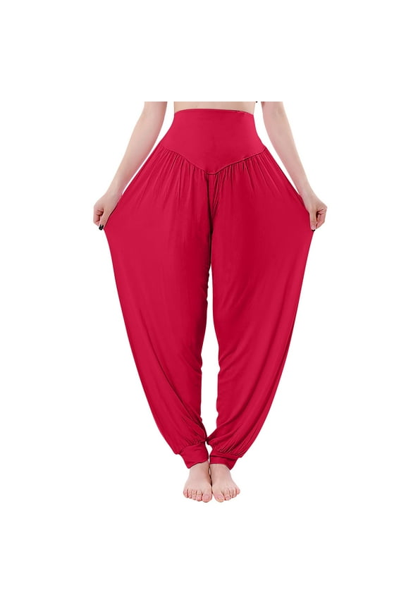 Womens Leggings,High Waisted Yoga Hippie Pants Boho Beach Plus Size Palazzo Pants Yoga Closing Dance Pants Workout Leggings for Women,Yoga Pants Women Women's Pants Watermelon red S-XXL