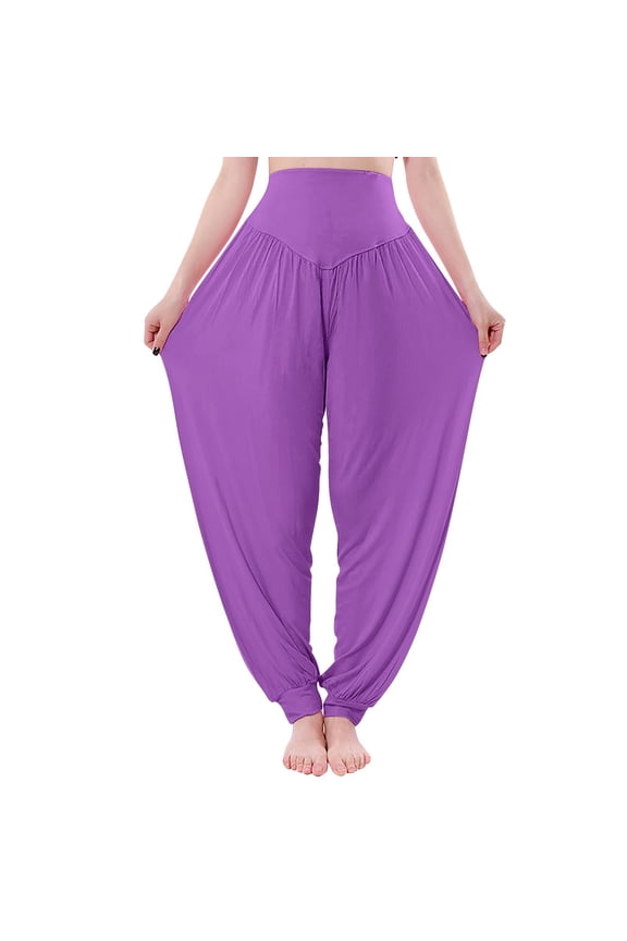 Womens Leggings,High Waisted Yoga Hippie Pants Boho Beach Plus Size Palazzo Pants Yoga Closing Dance Pants Workout Leggings for Women,Yoga Pants Women Women's Pants Purple S-XXL