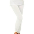 thumbnail image 1 of Baqcunre Womens Pants Fashionable Stretch Pleated Bottoming Pants Leggings Tight Elastic Ladies Bottoming Pants Womens Fashion Compression Leggings For Women Womens Leggings White XS-4XL, 1 of 4