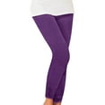thumbnail image 1 of Baqcunre Womens Pants Fashionable Stretch Pleated Bottoming Pants Leggings Tight Elastic Ladies Bottoming Pants Womens Fashion Compression Leggings For Women Womens Leggings Purple XS-4XL, 1 of 4