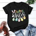 thumbnail image 1 of Baqcunre Womens Tops,Easter Day Women Short Sleeve Crewneck Cute Rabbit Letter Printed T Shirts Casual Tee Tops,Shirts For Women,Graphic Tees,Going Out Tops For Women,Womens Clothes,Black,3XL, 1 of 4