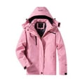 thumbnail image 1 of Baqcunre Womens Winter Coats Men'S And Women's Mountain Ski Jacket Windproof Rain Jacket For Mens Snow Winter Coat Womens Jacket Womens Fall Fashion 2023 Pink L, 1 of 2