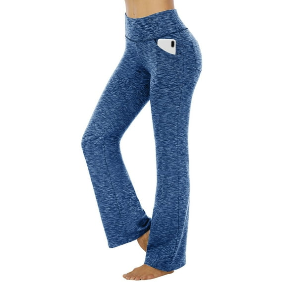 Baqcunre Womens Yoga Pants Pockets High Waist Workout Pants Casual Trousers,XL,Yoga Pants Women,Wide Leg Pants Woman,Yoga Leggings,Women'S Pants,Womens Clothes,Navy
