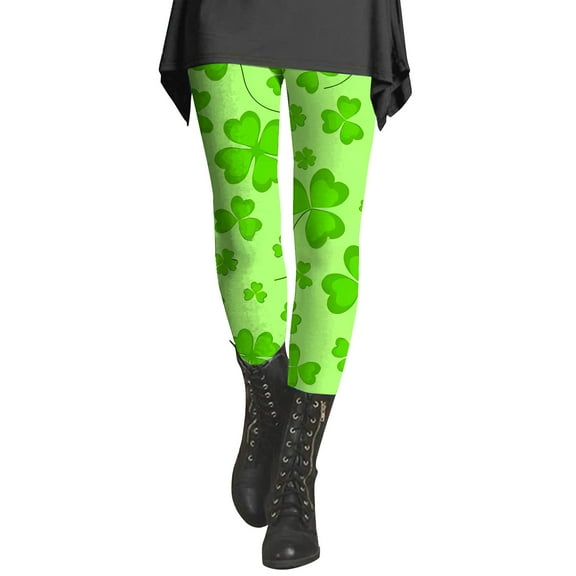 Baqcunre Yoga Pants Women St Day Leggings Irish Irish Sports Leggings With Soft And Slim Butt Lifts Womens Pants Compression Leggings For Women Workout Leggings For Women Army Green S-4XL