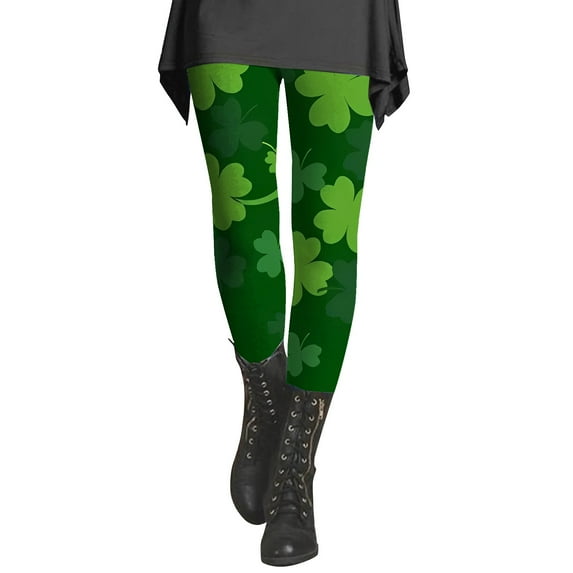 Baqcunre Yoga Pants Women St Day Leggings Irish Irish Sports Leggings With Soft And Slim Butt Lifts Womens Pants Compression Leggings For Women Workout Leggings For Women Green S-4XL
