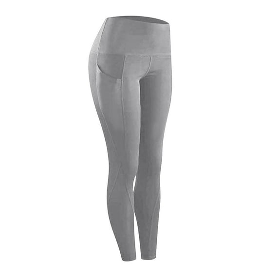Baqcunre Yoga Pants Women,Workout Out Pocket Leggings Fitness Sports Running Yoga Athletic Pants Workout Leggings for Women,Womens Leggings Women's Pants Gray S-3XL