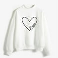 thumbnail image 1 of Baqcunre valentine shirts for women Womens Casual Long Sleeve Mama Sweatshirt Crewneck Graphic Shirts Loose Pullover Tops White,2XL, 1 of 4
