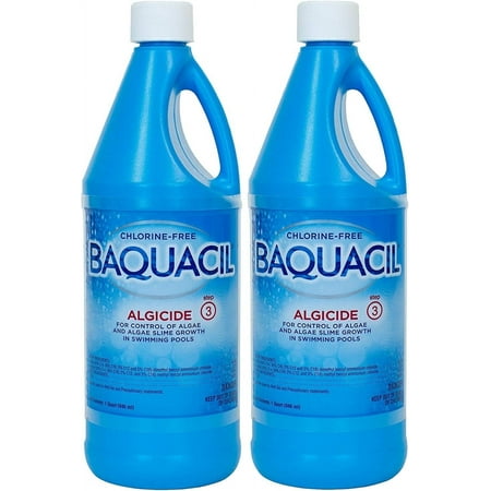 Baquacil Algicide Pool Algae Chemical Controllers, 2 Quart, (2 Pack)